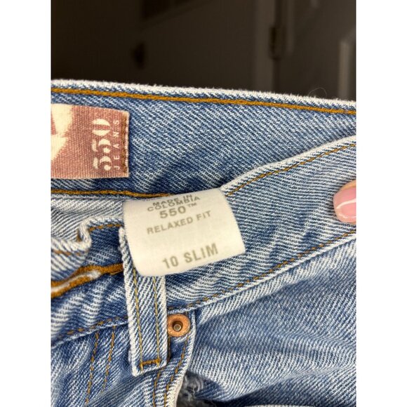 LEVI'S 550 Relaxed Fit Boys 10 Slim 5-Pocket 23X25 Denim Light Wash Jeans - Picture 8 of 9